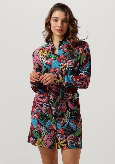Multi ALIX THE LABEL Mini jurk LADIES WOVEN WILD PRINT CRINKLE DRESS - large