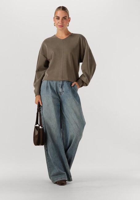 SUMMUM Pull JERSEY WASHED MODAL SCUBA Olive - large