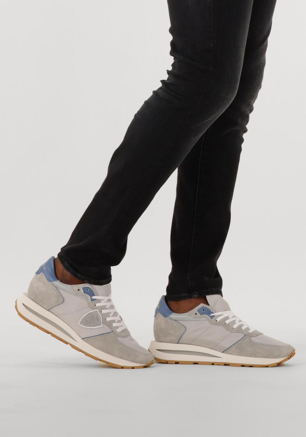 Grijze PHILIPPE MODEL Sneakers TROPEZ HAUTE LOW MAN - large