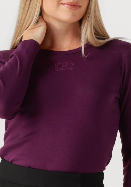 CO'COUTURE Haut GRANNY EMBROIDERY TEE en violet - large