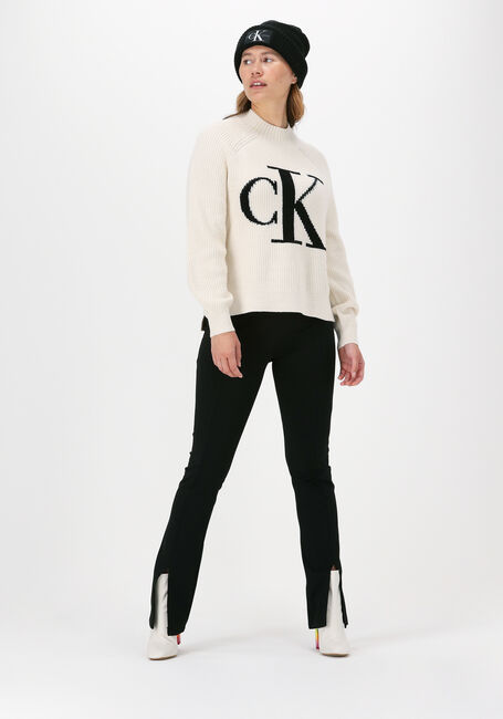 CALVIN KLEIN Pantalon évasé MILANO SPLIT PANTS en noir - large