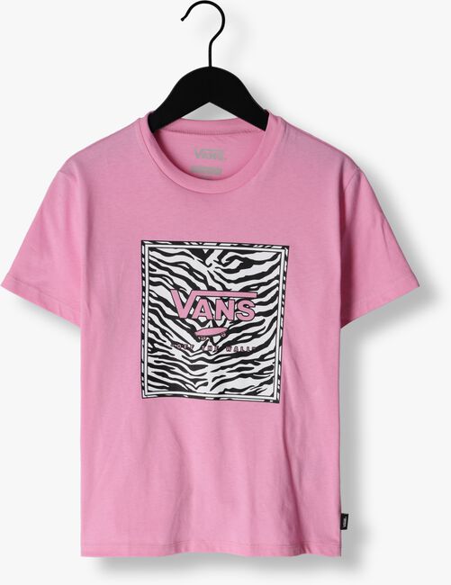 VANS T-shirt ANIMAL BOX CREW CYCLAMEN en rose - large