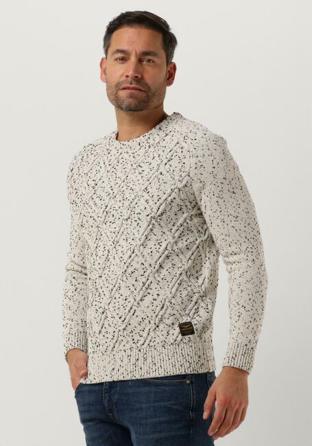 PME LEGEND Pull R-NECK CABLE KNIT Blanc - large