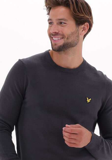 LYLE & SCOTT Pull COTTON MERINO CREW JUMPER en gris - large