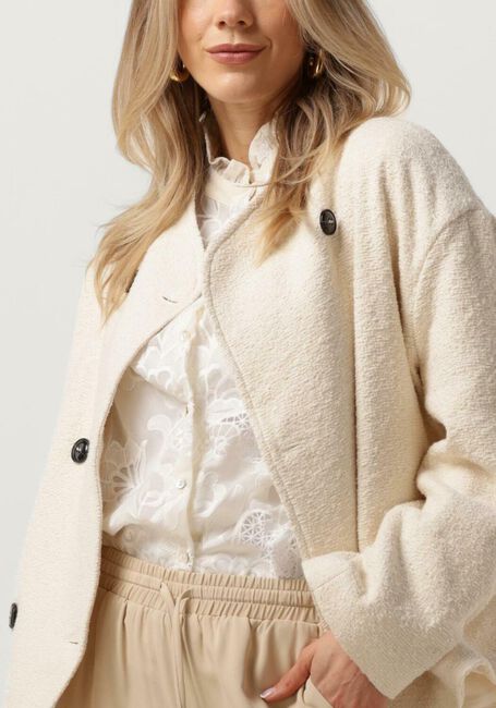 RUBY TUESDAY Jack MAYA LONG DOUBLE BREASTED COAT Blanc - large