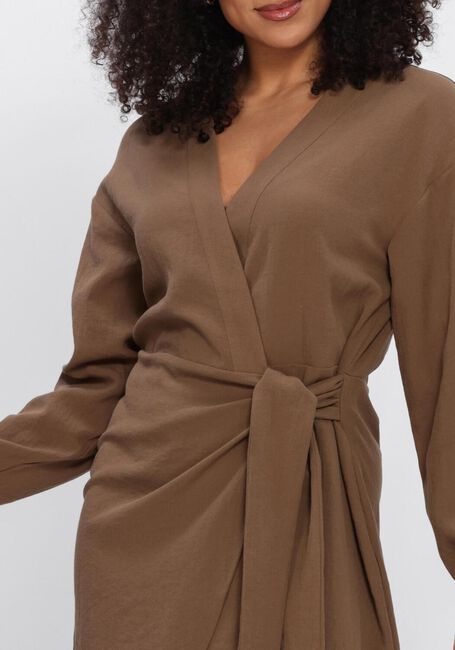 Bruine ANOTHER LABEL Jurken ALJEANA DRESS L/S - large