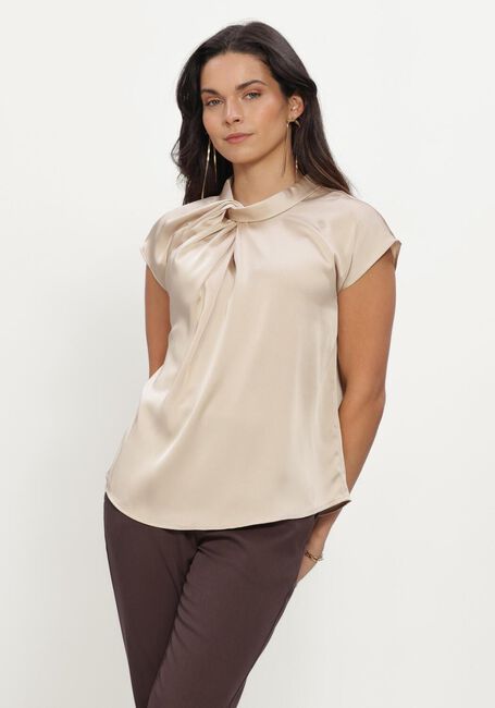 NEO NOIR FLEUR DRAPY SATIN BLOUSE Blouses en beige - large