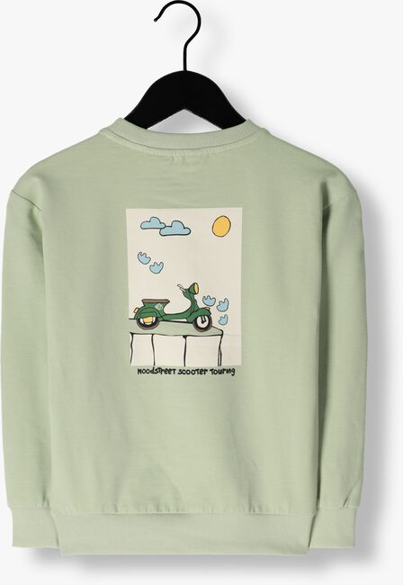 Groene MOODSTREET Sweater BOYS SWEAT FRONT BACK PRINT - large