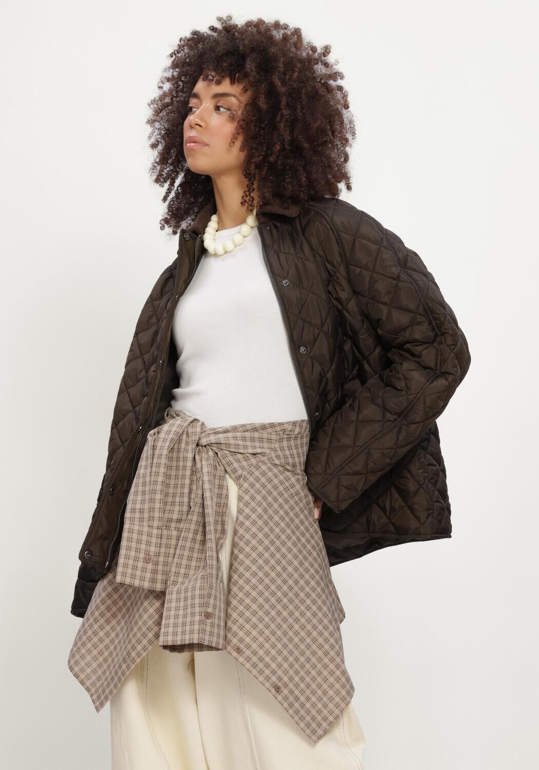 NOTRE-V Veste matelass&eacute; NV-IEMKE en marron - large