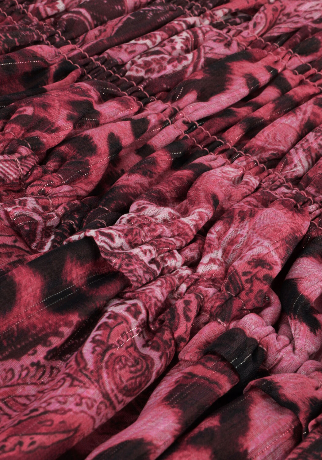 GUESS Mini robe LS LACE UP FLARED LUCY DRESS en rose - large