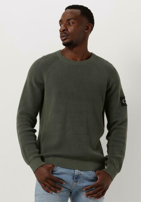 CALVIN KLEIN Chandail BADGE EASY SWEATER Vert foncé - large