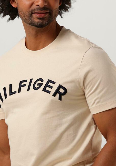 Beige TOMMY HILFIGER T-shirt HILFIGER ARCHED TEE - large