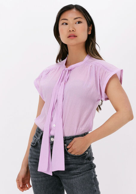 SCOTCH & SODA T-shirt SHORT SLEEVE SCARF RELAXED SHIRT Lilas - large