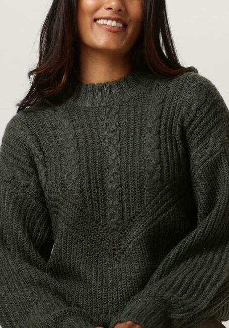 OBJECT Pull OBJNOVA STELLA CABLE KNIT PULLOVER en vert - large