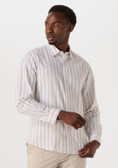 SELECTED HOMME Chemise décontracté SLHSLIM-SUN SHIRT LS NOOS en beige - large