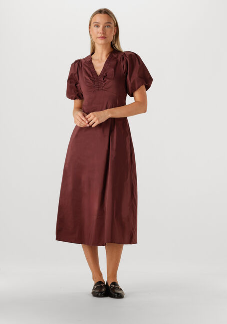 NEO NOIR Robe maxi ILLANA POPLIN DRESS Bordeaux - large