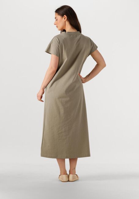 WITHBLACK Robe midi WBLCARMA LONG V-NECK DRESS Kaki - large