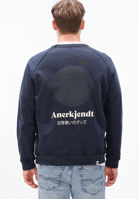 ANERKJENDT Chandail AKTIN JAPANESE SWEAT Bleu fonc&eacute; - large