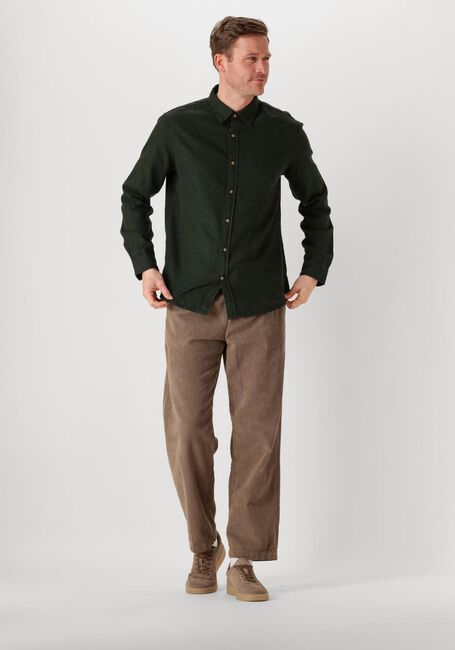 Donkergroene SELECTED HOMME Casual overhemd SLHREG-OWEN FLANNEL MIX SHIRT - large