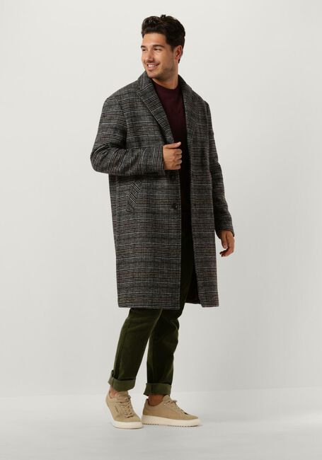 Grijze SCOTCH & SODA Mantel HAIRY BOUCLE OVERCOAT - large