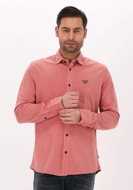 PME LEGEND Chemise décontracté LONG SLEEVE SHIRT S.JERSEY GARMENT DYE en rose - large