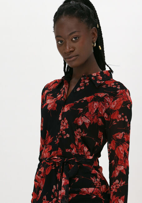 Zwarte JANSEN AMSTERDAM Midi jurk DRESS BUTTON - large