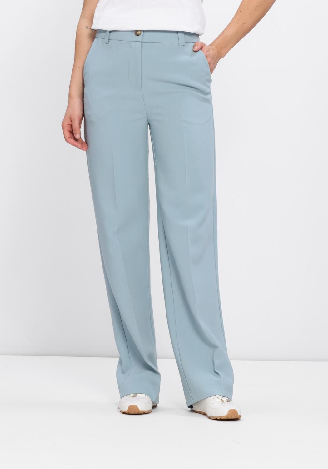 MODSTR&Ouml;M Pantalon large GALE PANTS Bleu clair - large
