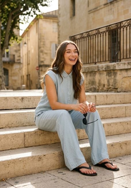 NUKUS Pantalon NOVI PANTS en bleu - large