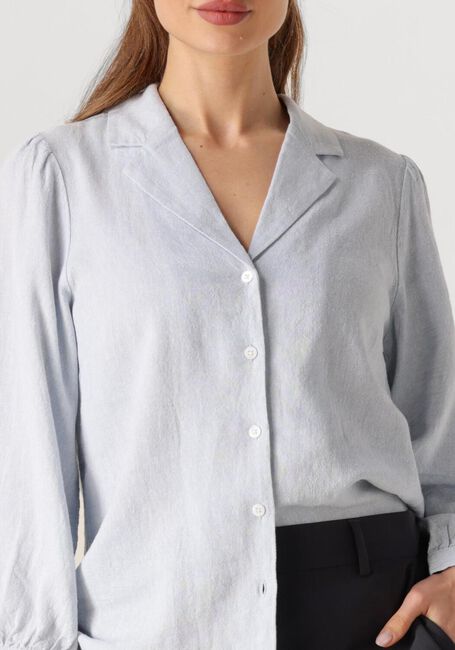 Lichtblauwe MSCH COPENHAGEN  MSCHPENNIE GINIA 3 4 SHIRT - large