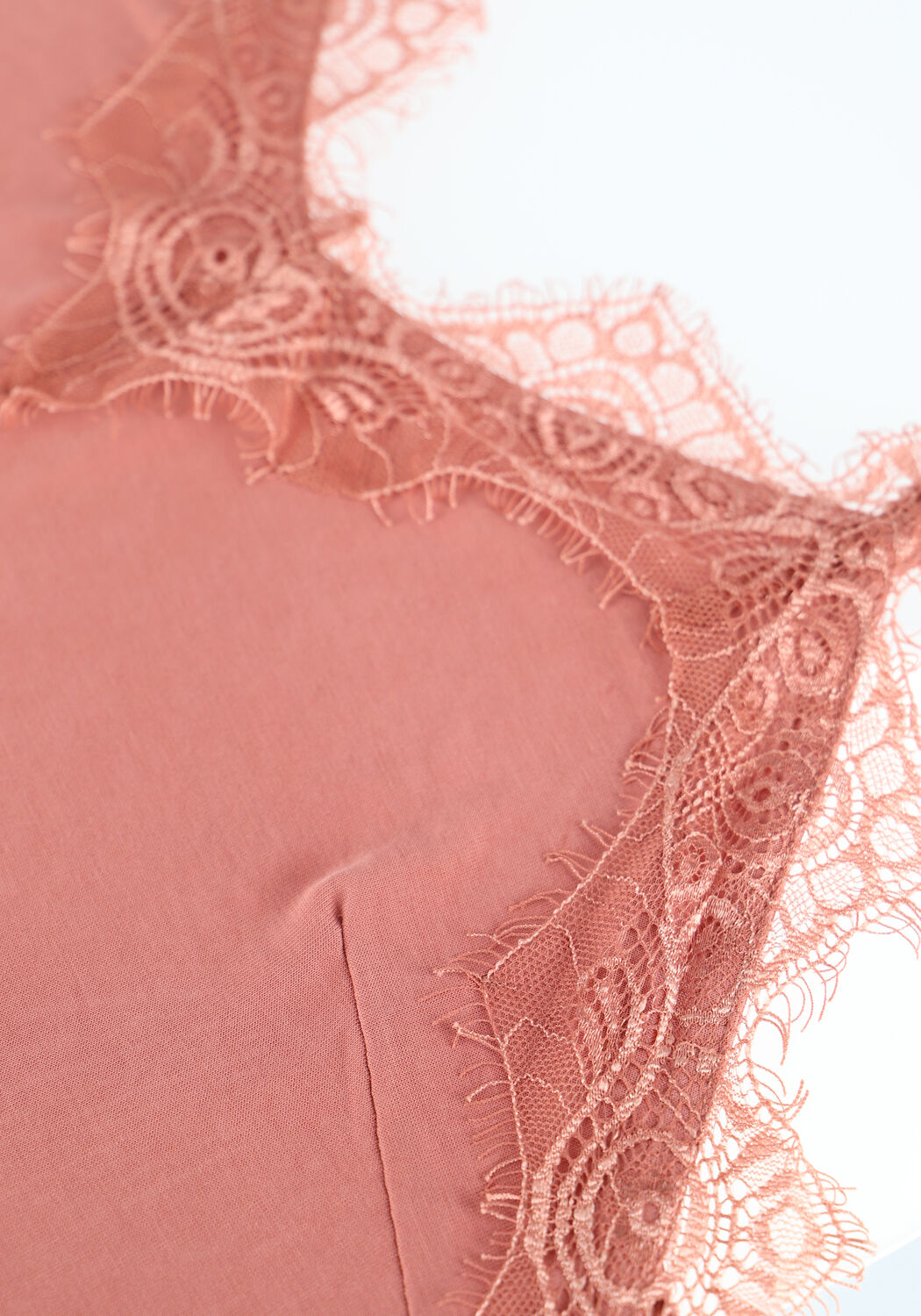 MSCH COPENHAGEN Haut LILLIANE FENYA LACE SINGLET en orange - large