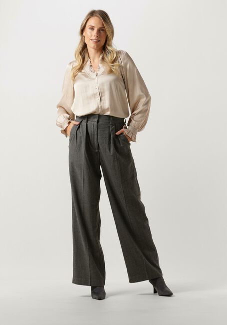 Beige NEO NOIR  BRIELLE SATIN BLOUSE - large