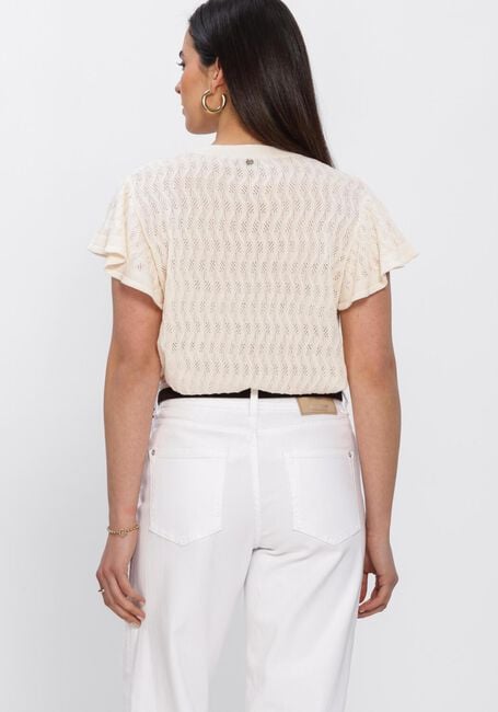 Ecru MOS MOSH Top MMGANNA PATTERN O-NECK KNIT TOP - large