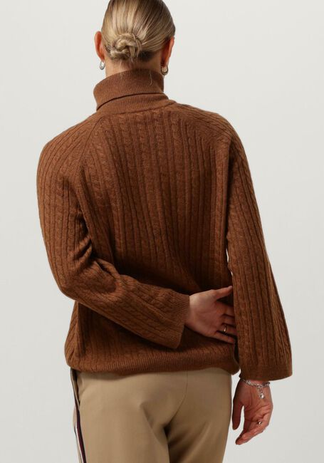 TOMMY HILFIGER Col roulé SOFT WOOL AO CABLE ROLL-NK SWT en cognac - large