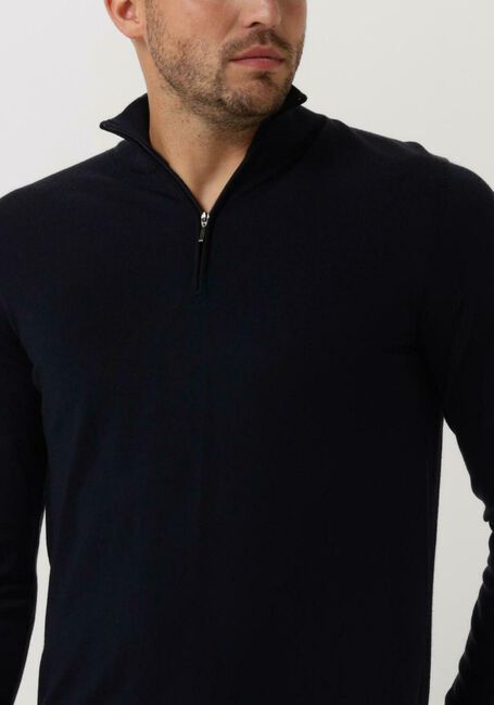 Donkerblauwe PROFUOMO Coltrui PULLOVER HALFZIP - large