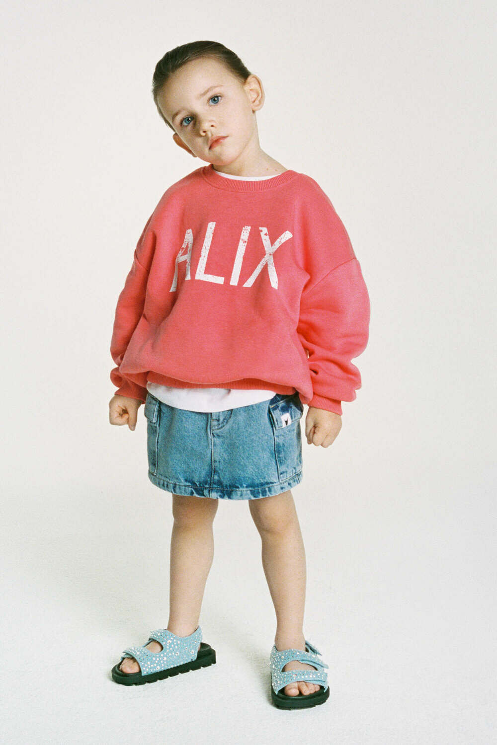 ALIX MINI Chandail KNITTED ALIX SWEATER Corail - large