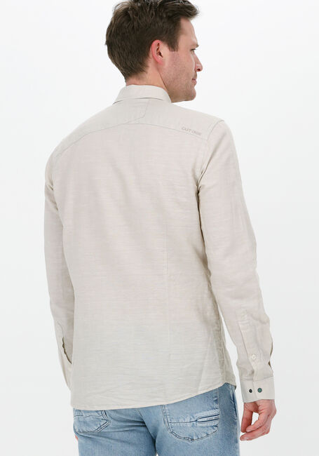 CAST IRON Chemise décontracté LONG SLEEVE SHIRT COTTON LINEN DOBBY en beige - large