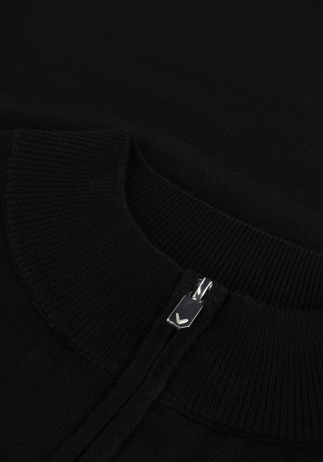 Zwarte PUREWHITE Trui ESSENTIAL KNIT HALF ZIP LS - large