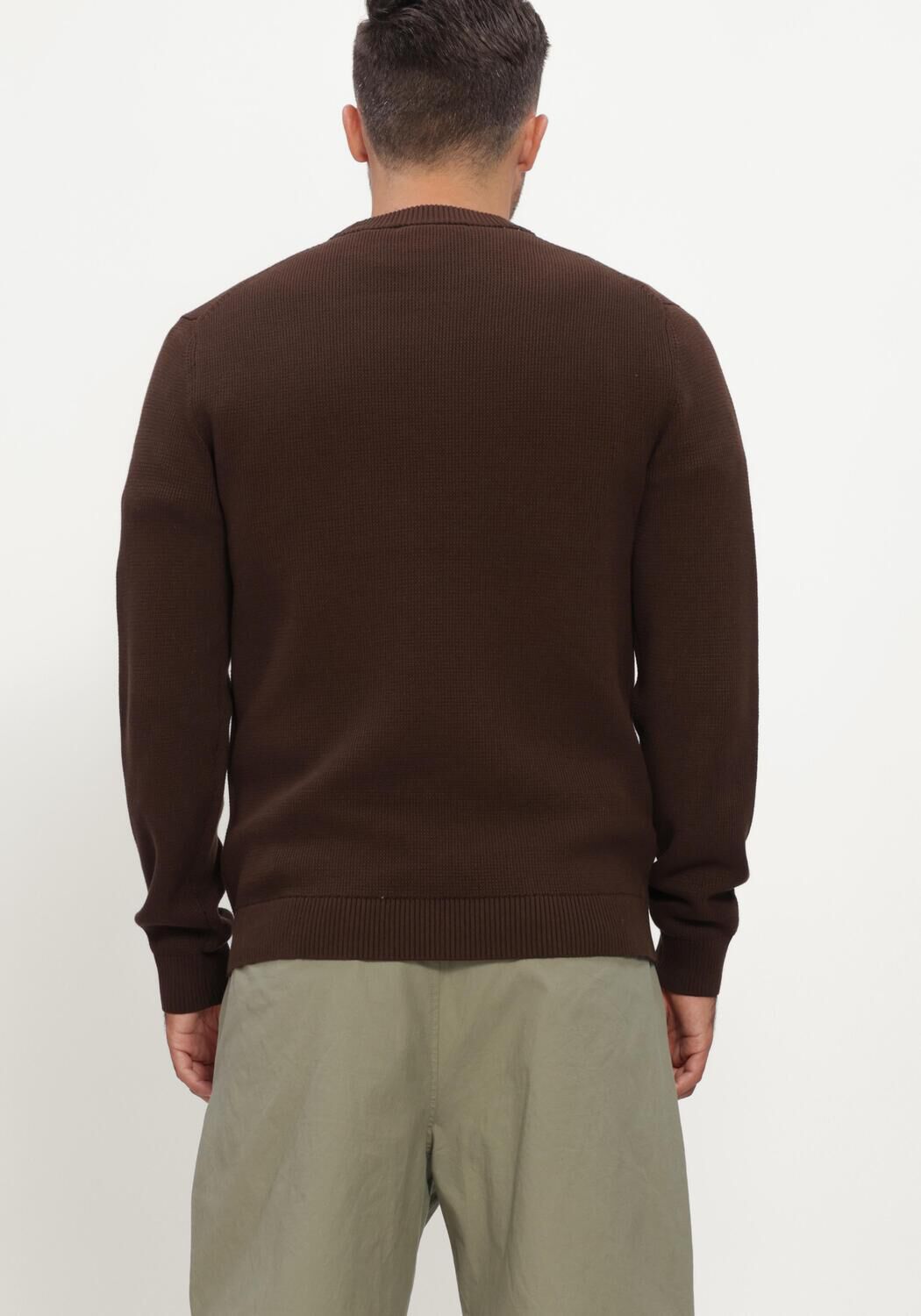 SELECTED MEN Pull SLHDANE LS KNIT STRUCTURE CREW NECK NOOS en bleu - large