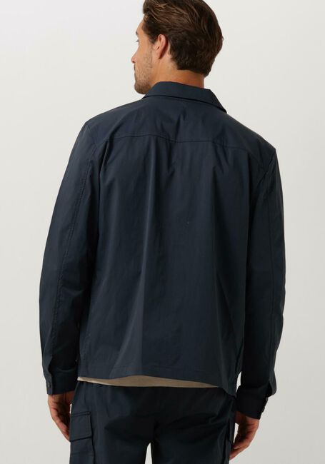 PURE PATH Surchemise SHIRT WITH FRONT ZIPPER AND CHEST POCKETS Bleu foncé - large