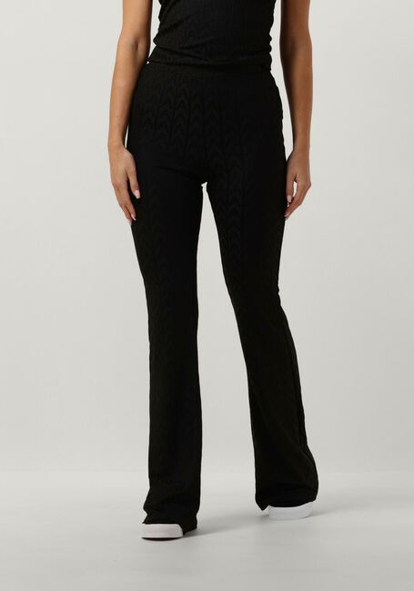 ALIX THE LABEL Pantalon évasé LADIES KNITTED A JACQUARD KNIT PANTS en noir - large