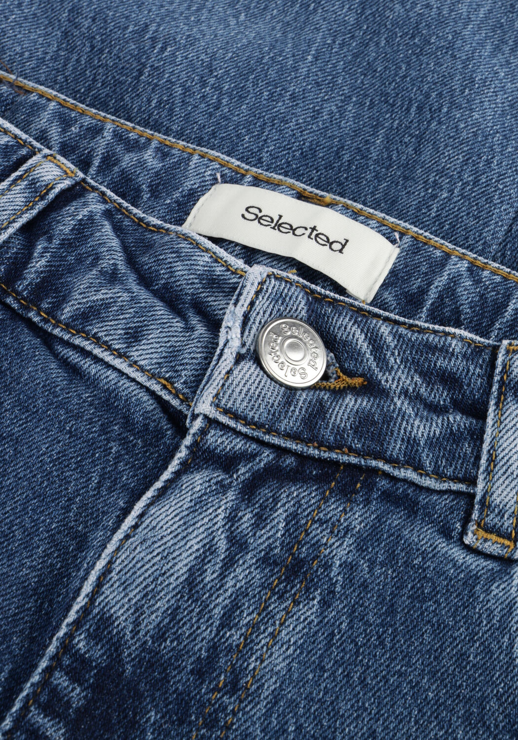 SELECTED WOMEN Slim fit jeans SLFSLIM BEA-KORI MW JEANS Bleu fonc&eacute; - large