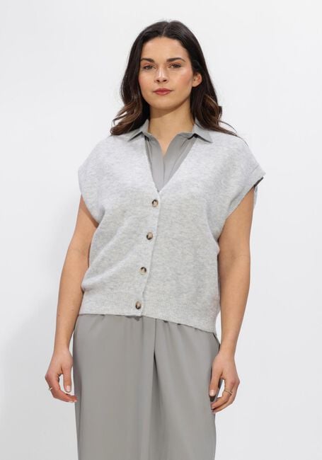 Lichtblauwe KNIT-TED Vest MARBLE - large