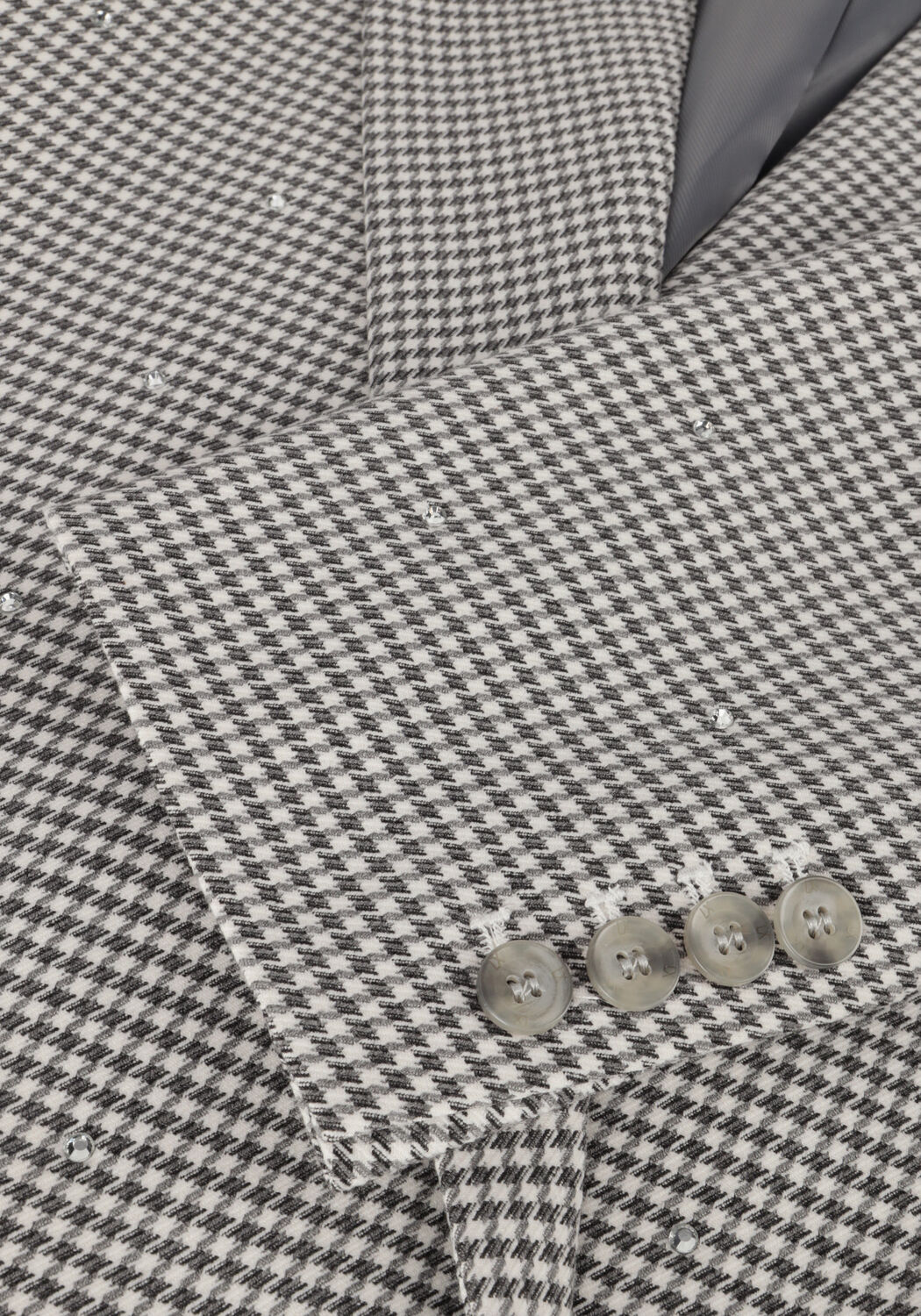 ALIX THE LABEL Blazer LADIES WOVEN MINI CHECK BLAZER en gris - large