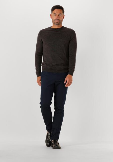 Bruine PROFUOMO Trui PULLOVER CREW NECK MERINO - large