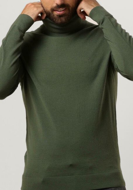 CALVIN KLEIN Col roulé MERINO TURTLE NECK Vert foncé - large