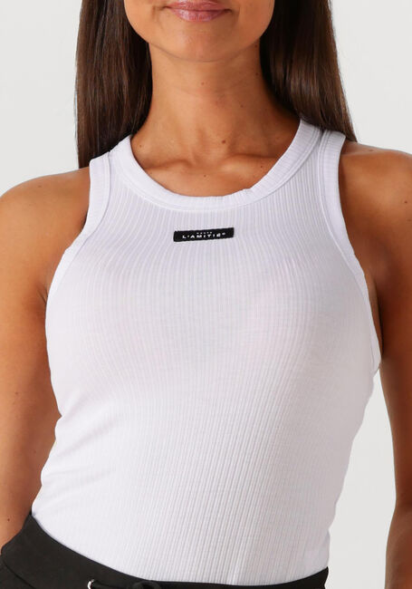 Witte HAUTE L'AMITIÉ Top RIB BADGE TANK - large