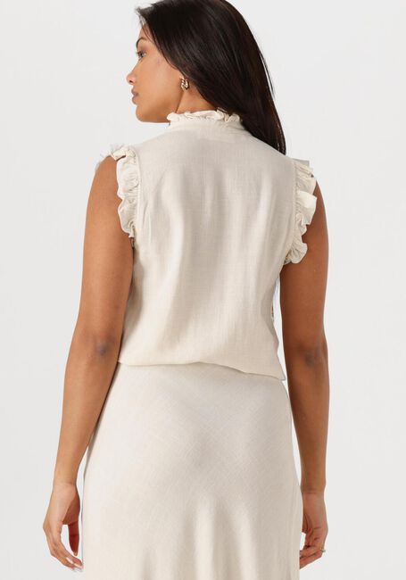 Ecru SELECTED FEMME Top SLFVIVA SL RUFFLE TOP - large