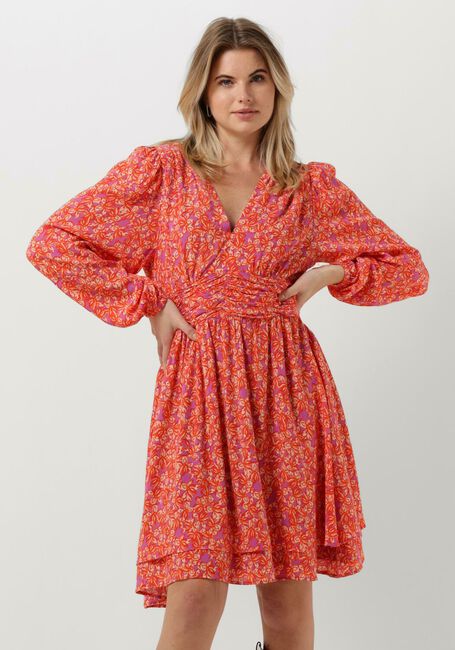 CIRCLE OF TRUST Mini robe ELVY DRESS en orange - large