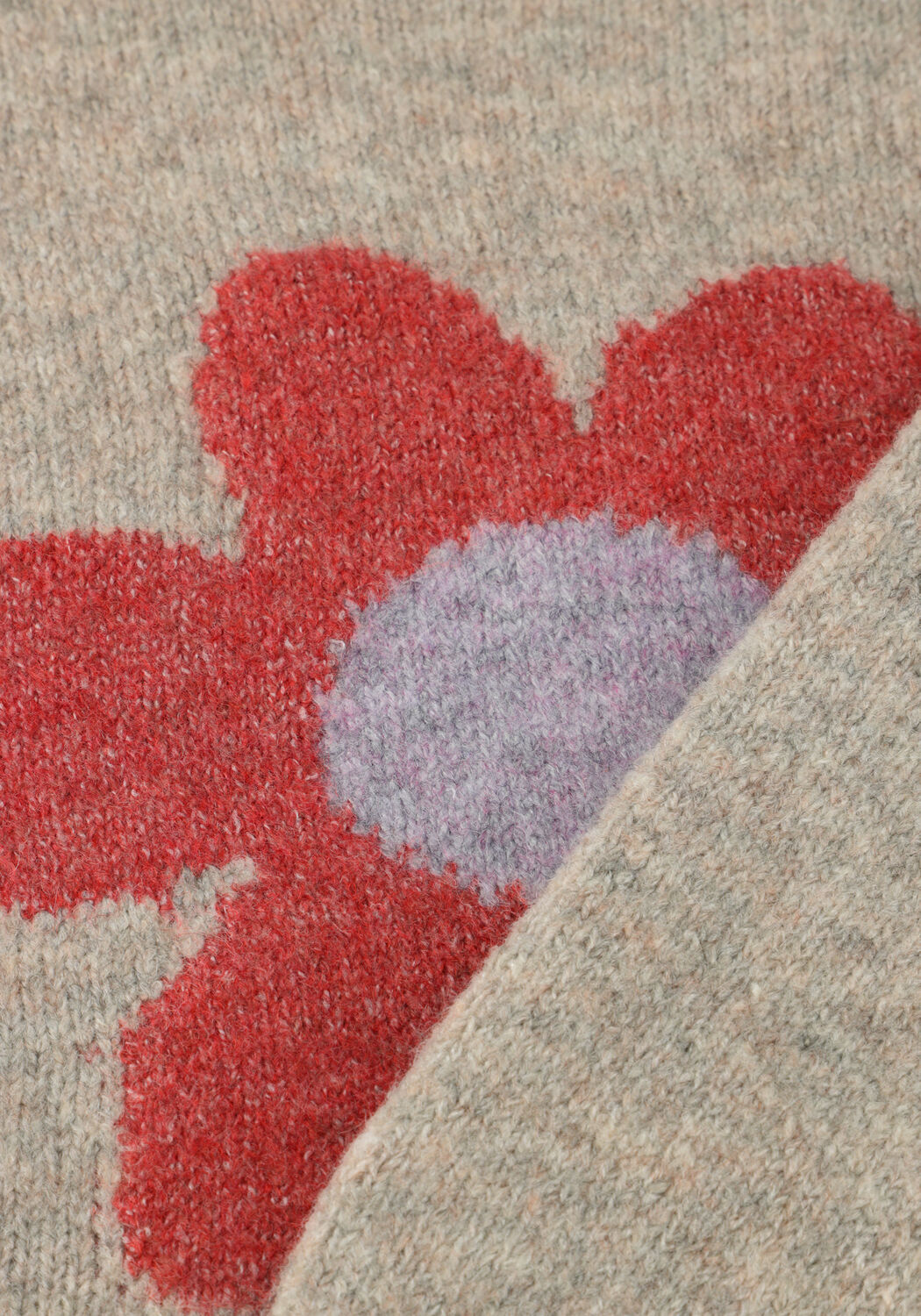 DAILY7 Pull KNITTED SWEATER FLOWER en beige - large