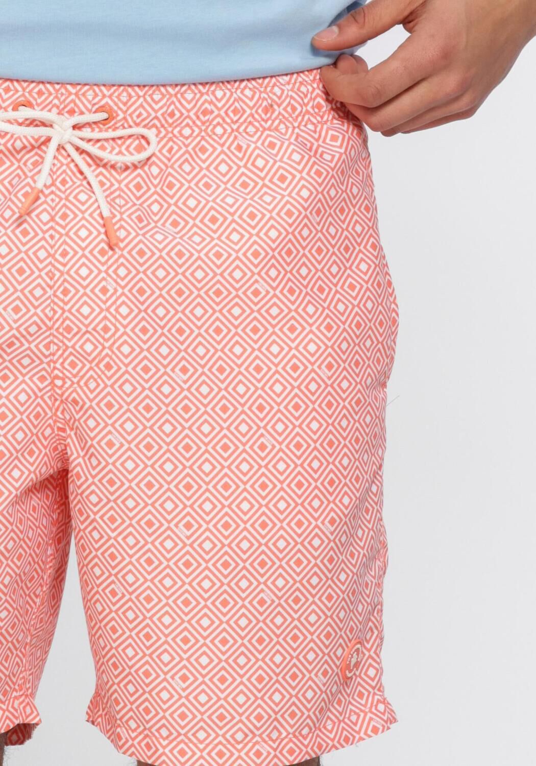 SHIWI MIKE SWIM SHORTS 7 INCH GEO SQUARE Shorts de bain en orange - large